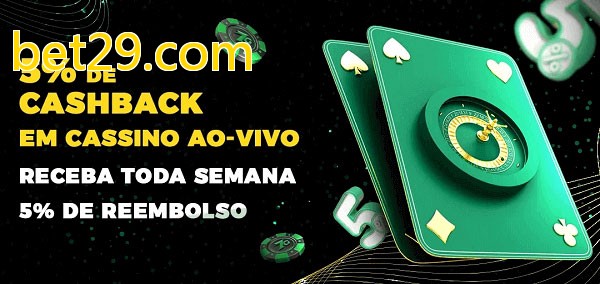 Promoções do cassino ao Vivo bet29.com